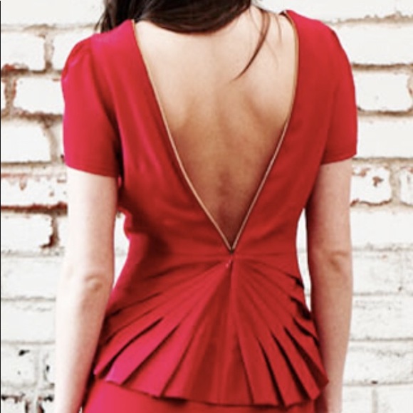 Rebecca Minkoff Dresses & Skirts - Rebecca Minkoff red silk deep V- back dress